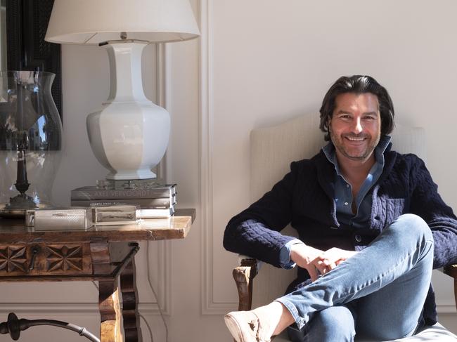 Interior designer Marco Meneguzzi at his Darlinghurst home. Picture: Felix Forest