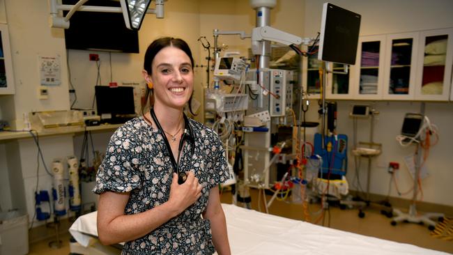 Dr Lisa Altmann has started the next step in her medical career as an intern for the Townsville Hospital and Health Service. Picture: Evan Morgan