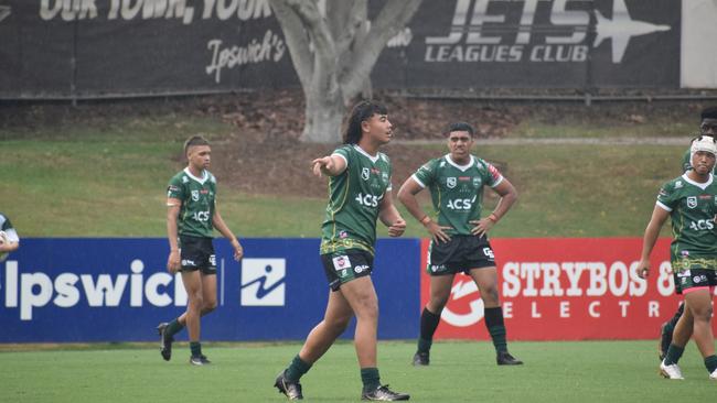 Xzavier Timoteo. Cyril Connell Challenge game between the Ipswich Jets and Wide Bay Bulls. Saturday March 11, 2023. Picture, Nick Tucker.