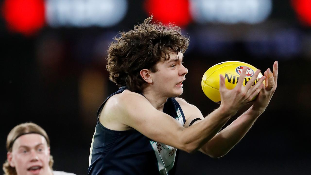 Matthew Jefferson hopes to be a mix of Charlie Curnow and Aaron Naughton. Picture: Getty Images