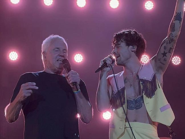 Harry Styles and Daryl Braithwaite in Sydney.