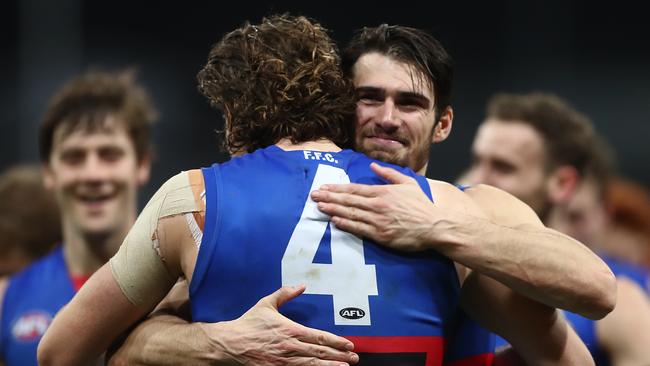 Western Bulldogs will lock in a finals berth with victory against Adelaide in Ballarat. Picture: Mark Metcalfe/Getty Images.