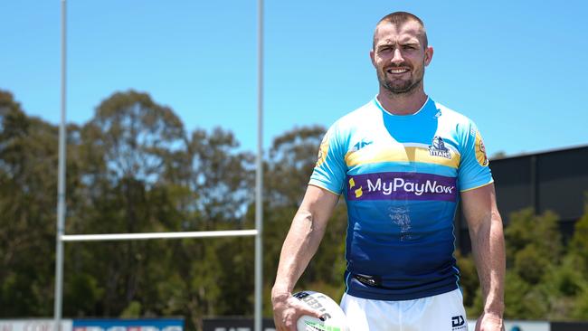 Gold Coast Titans key signing Kieran Foran at Parkwood. Photo - Supplied