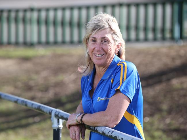 Glynis Nunn-Cearns has been inducted into South Australian Hall of Fame. She is currently coaching at Ashmore Little Athletics, Ashmore Community Centre, on the Gold Coast. Picture Glenn Hampson(N.B. Glynis only had a couple of minutes free)