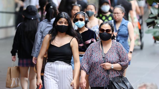 Shoppers in Bourke St Mall last November.