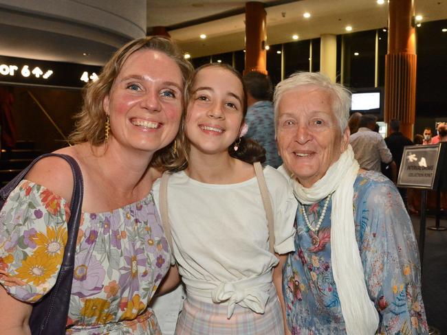 Alena, Indigo and Gwen Rayner at Queensland Ballet's production of 'Sleeping Beauty' at HOTA, Bundall. Picture: Regina King
