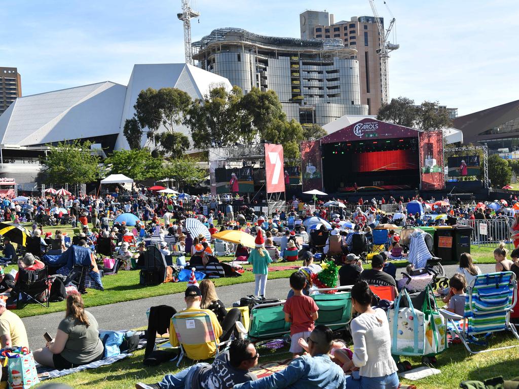 The 2019 Elder Park Carols by Candlelight, the 75th anniversary of the event. Picture: AAP / Keryn Stevens