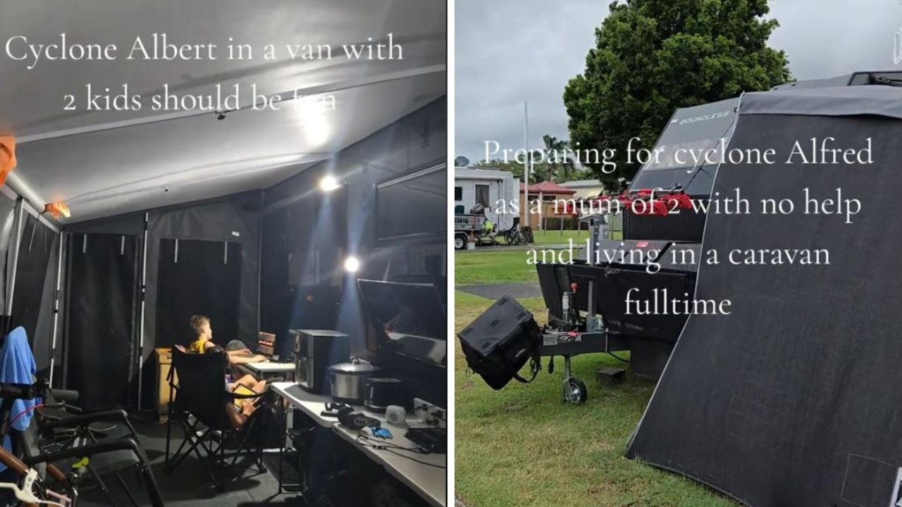 ‘Move’: Aussies lose it over family in caravan