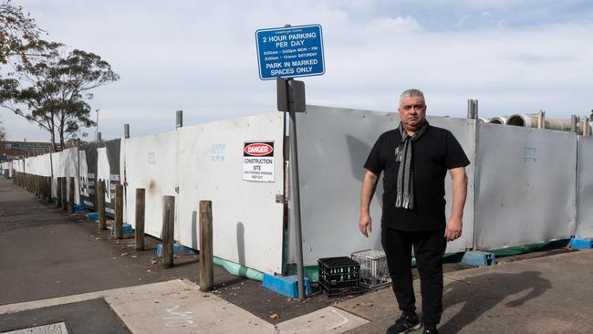 Hrt2Hrt owner Sam Elfawal says business dropped 30 per cent when the carpark neighbouring his sweet shop closed last year. Picture: Monique Harmer