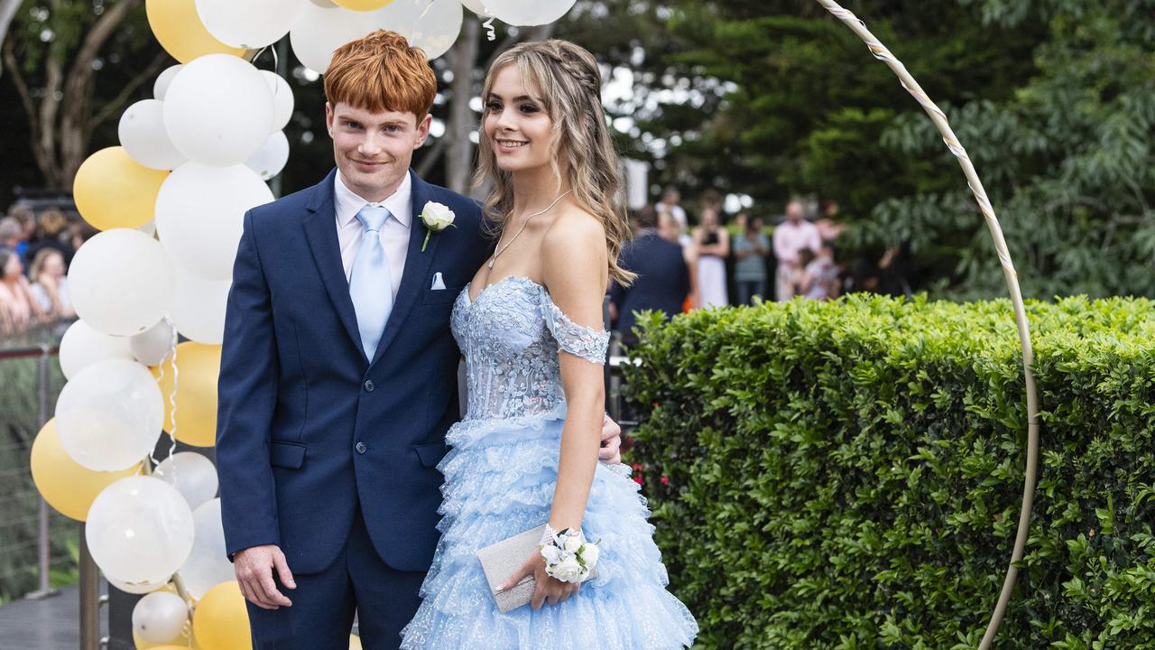 Zeke Jones and Paige Rennick at Centenary Heights State High School formal at Picnic Point on Friday, November 15, 2024. Picture: Kevin Farmer