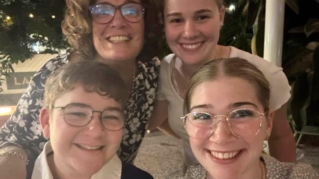 Jocelyn pictured with her brother Joseph, sister Imogen and mum Amanda. Picture: Supplied