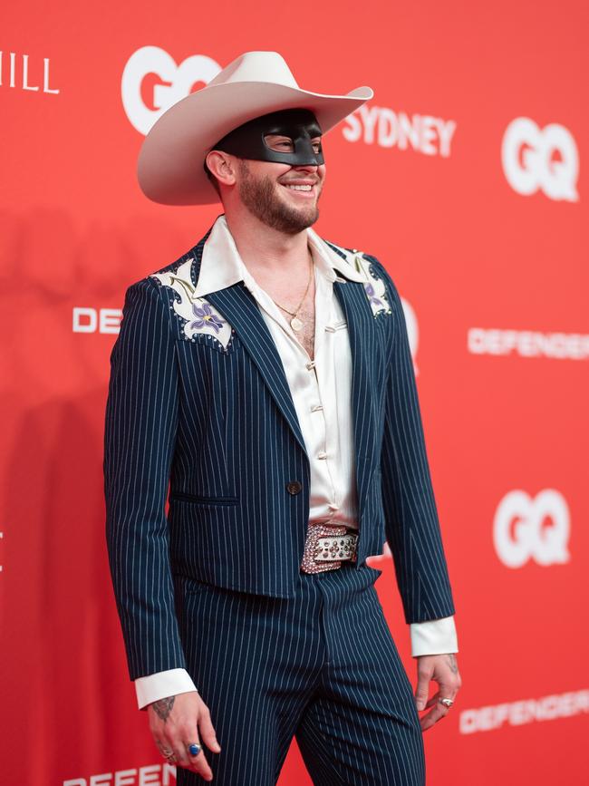 Orville Peck on the red carpet for the GQ Men of the Year awards. Picture: Wendell Teodoro/Getty Images.