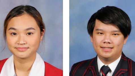 St Margret’s Berwick Grammar’s top students Natalie Eu and Ryan Xie. Picture: supplied