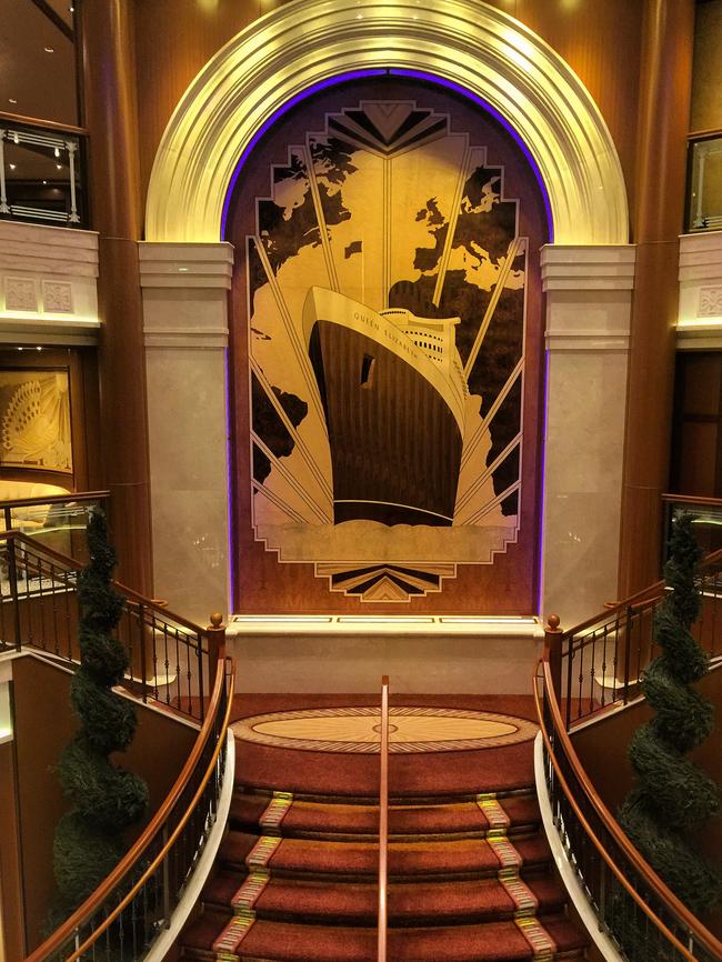 Art deco flourishes on a grand staircase. Picture: Susan Kurosawa