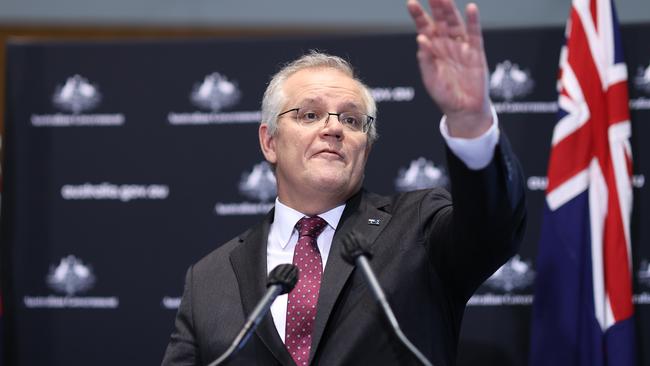 Prime Minister Scott Morrison said international tourists won’t be coming to Australia until 2022. Picture: Gary Ramage/NCA NewsWire