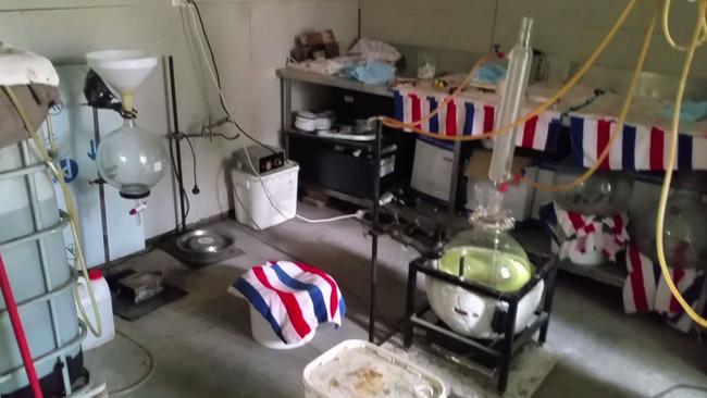 A clandestine laboratory discovered by police in rural NSW. Picture: Supplied.