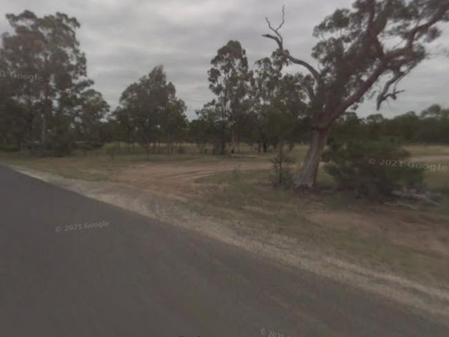 A Google Images screenshot of Wains Road, Wieambilla where emergency services responded to the police shooting.