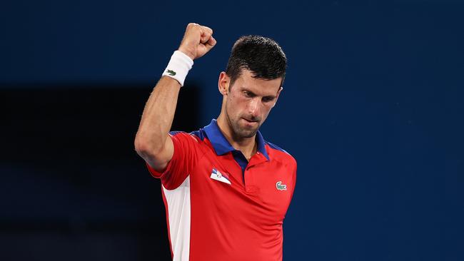 Top tennis star Novak Djokovic was interrogated in a “small room” with the official questioning him leaving multiple times to speak to his superiors, according to court documents. Picture: Clive Brunskill/Getty Images