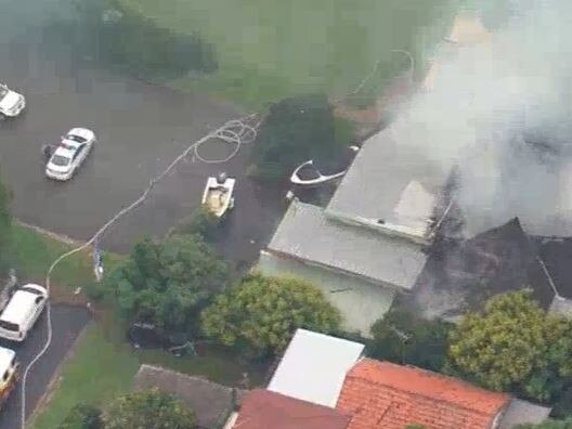 Multiple fire trucks have been called to a bowling club on fire in Sydney’s inner west.