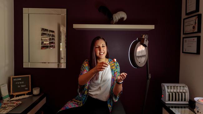 Light as a Feather Beauty therapist Sarah Robin. Picture: Mark Dadswell