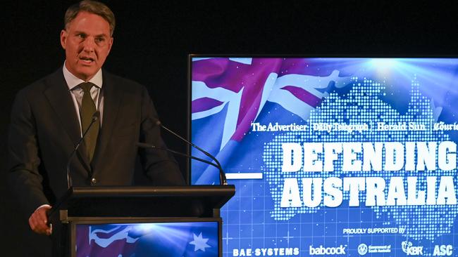 CANBERRA, AUSTRALIA - MAY 22: Deputy PM and Minister of Defence Richard Marles addressing the Defending Australia Event at the Australian War Memorial, Canberra. Picture: NCA NewsWire / Martin Ollman