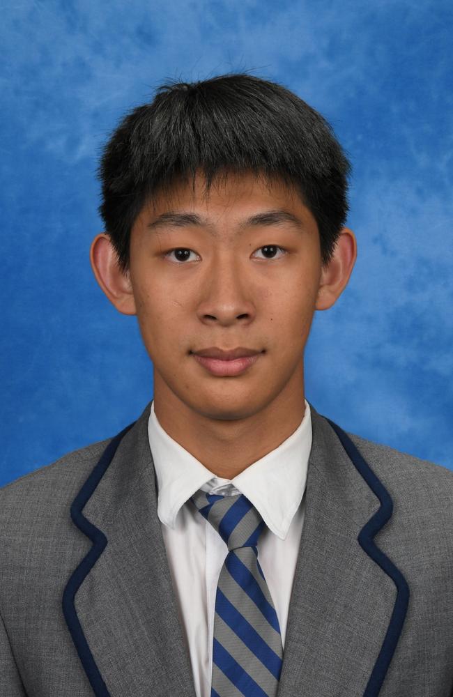 Anglican Church Grammar School 2024 Dux in QCE Garry Chen. Picture: supplied