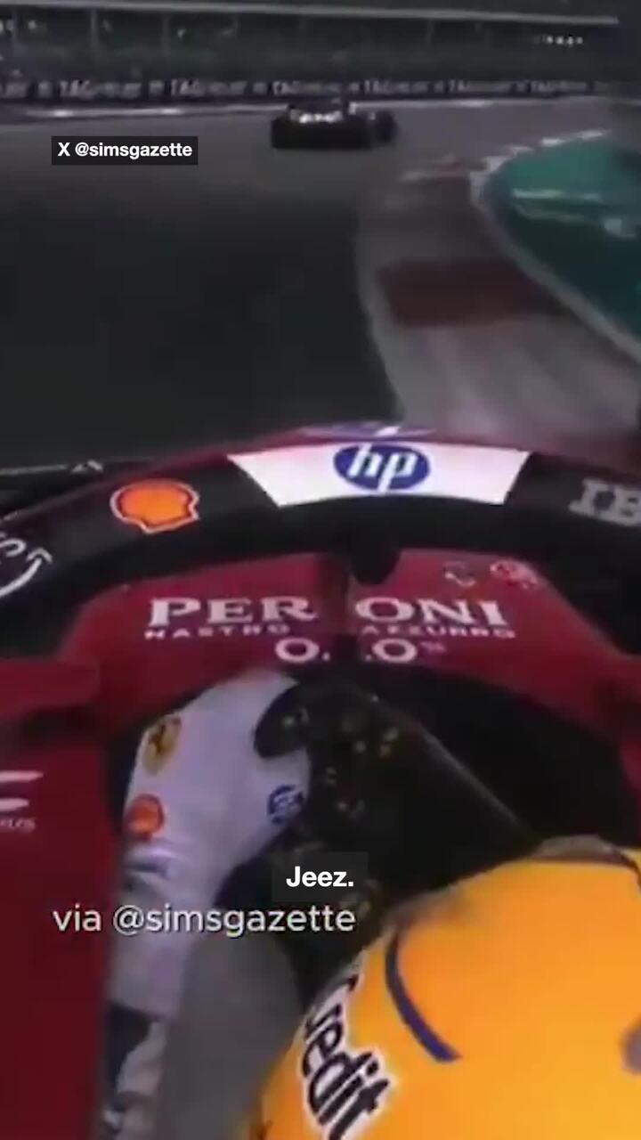 Hamilton fires off at Ferrari pit crew