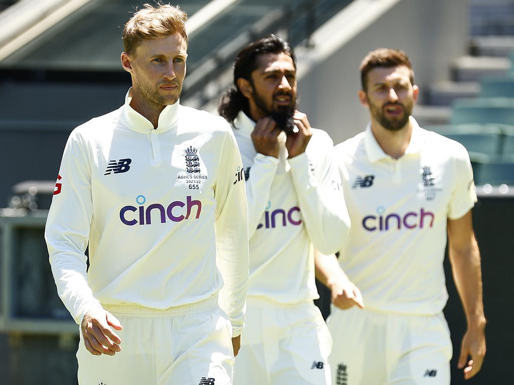 The England captaincy of Joe Root (L) may not survive this Ashes tour, with his side already 3-0 down and bereft of answers in Australia. Picture: Daniel Pockett/Getty Images