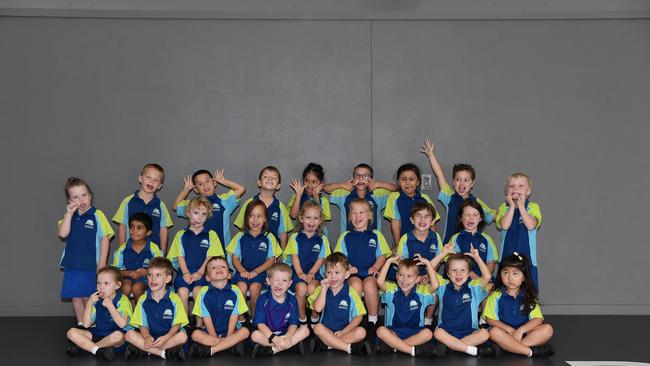 MY FIRST YEAR: Funny faces. Baringa State Primary School Preps. Picture: Patrick Woods.