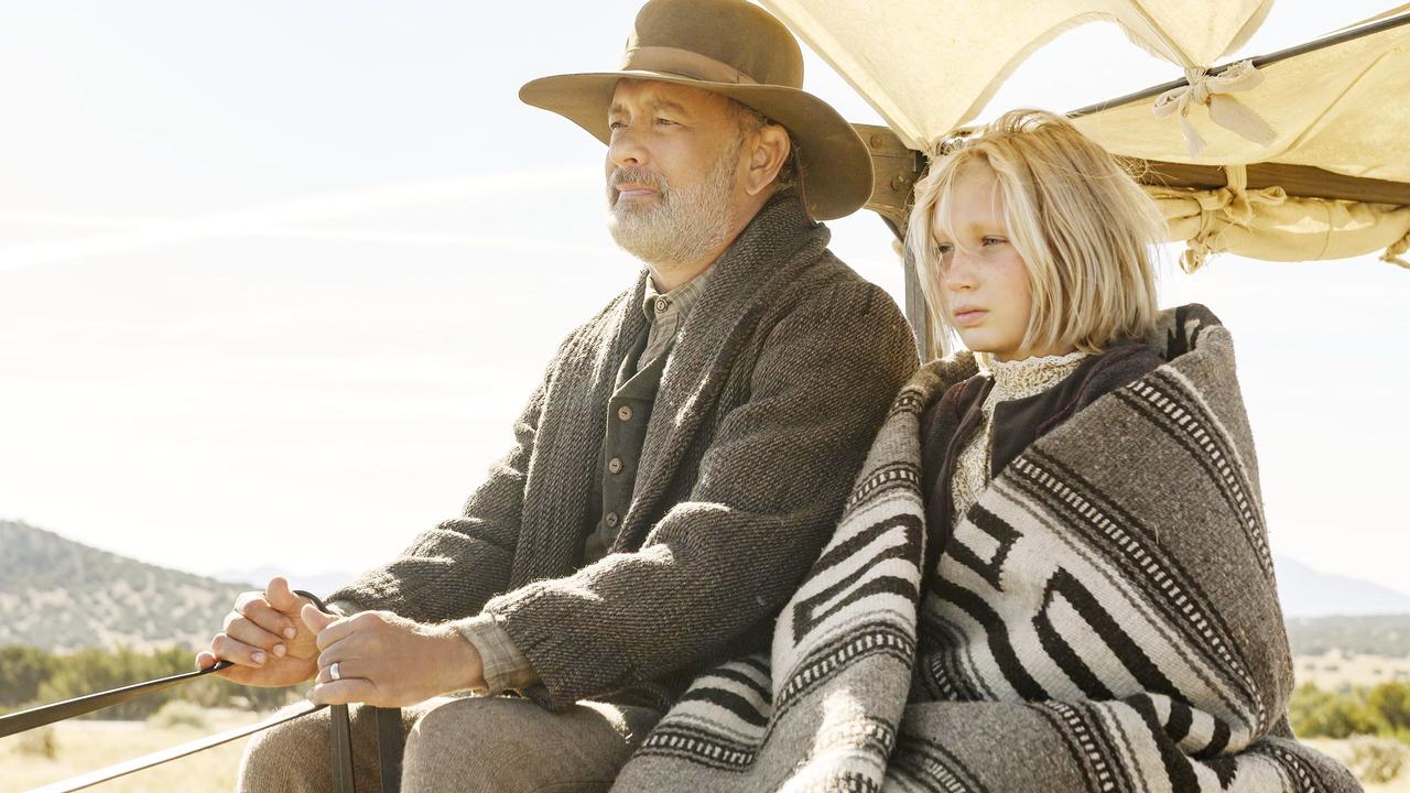 Tom Hanks and Helena Zengel in News of the World. (Bruce W. Talamon/Universal Pictures via AP)