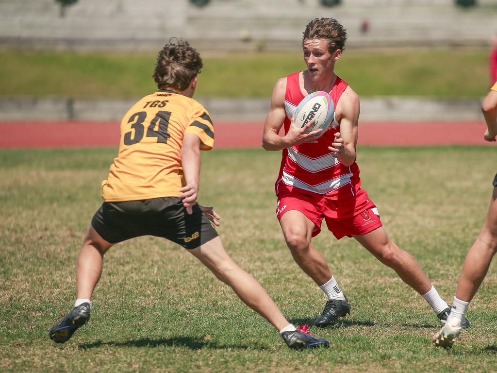 Townsville Grammar V St Pauls at the 2024 Gold Coast Titans All Schools Touch Football Picture: Glenn Campbell