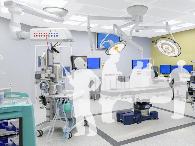 Artist's impression of operating theatres at Modbury Hospital.