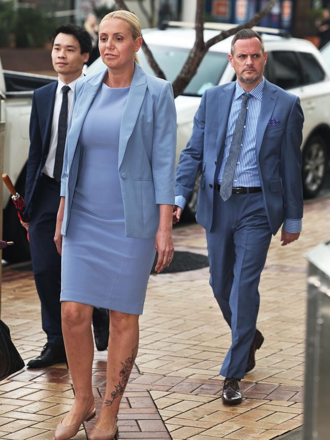 Prominent restaurateurs Steve Adams ( following behind ) and Autumn Adams appeared at Southport court today for the first time since being charged with cocaine-related offences. Picture Glenn Hampson