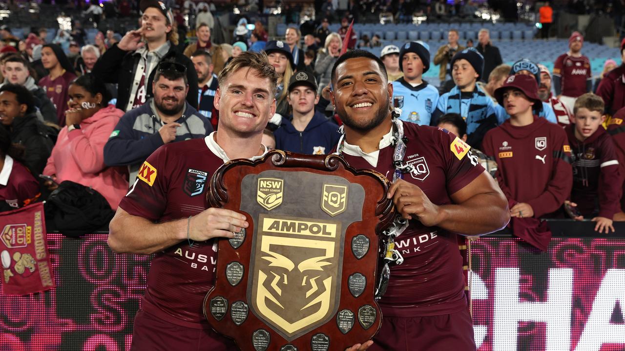 AJ Brimson has played a number of positions for the Titans and Maroons. Picture: Mark Kolbe/Getty Images