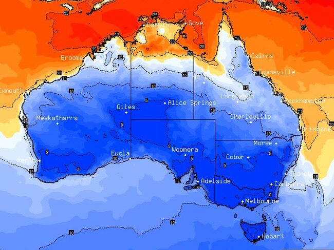 It's a chilly start to teh week in much of southern Australia. Picture: BSCH.