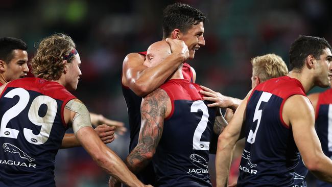 Melbourne claimed its first win of the year on Thursday against Sydney. Picture: Matt King/Getty Images. 