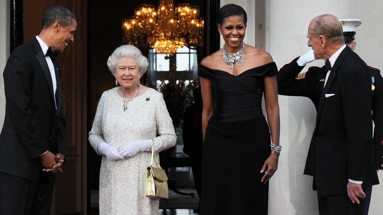 The Obamas have enjoyed a friendly relationship with the Queen over the years. Picture: AFP