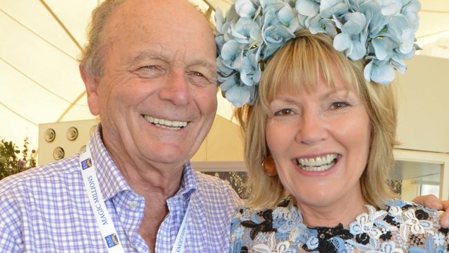 Gerry Harvey and Katie Page in The Dome at Magic Millions this year. Picture: Regina King