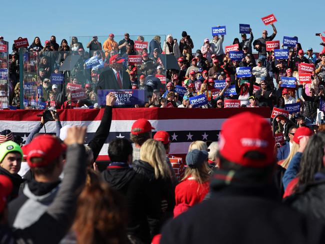 Donald Trump speaks during a campaign rally at Lancaster Airport in Lititz, Pennsylvania. Picture: Getty Images via AFP