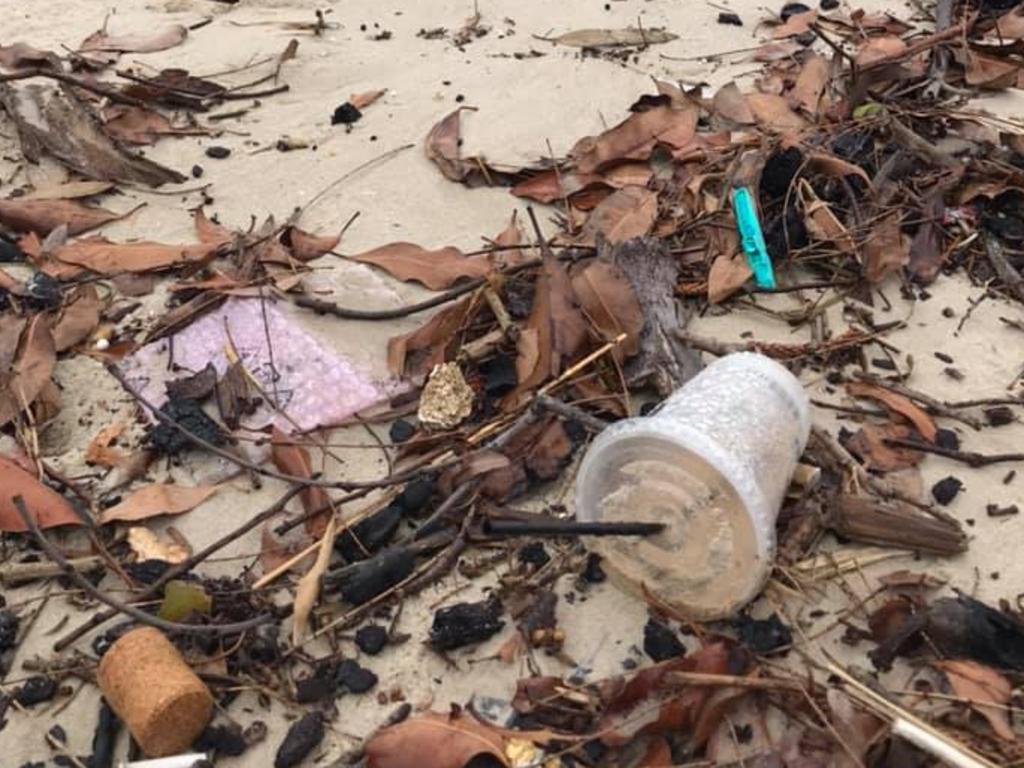 Rubbish found along a beach. Picture: Sarah-Jo Lobwein