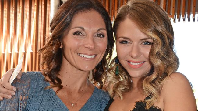 Marie Addinsall and Tara Pavlovic at Gold Coast Suns ladies lunch at Sea World last month. Picture: Regina King