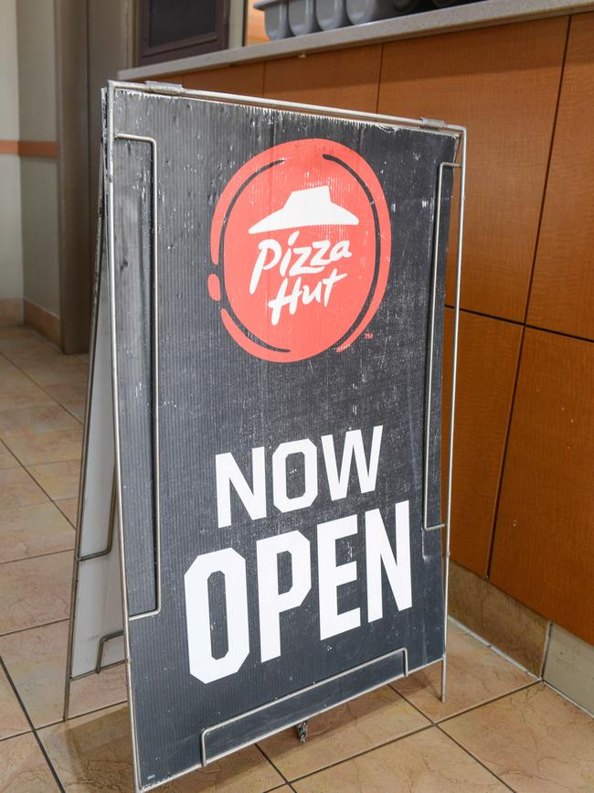 Pizza Hut has changed from a company known for its red-roofed restaurants to smaller scale outlets, with 75 per cent of its orders now done online. Picture: Brenton Edwards