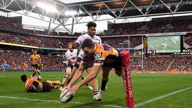 Corey Oates scored four tries for the Broncos against the Sea Eagles. Picture: AAP