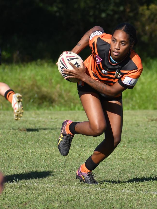 The Herbert River Crushers Women’s team drew 20-20 with Townsville Brothers in a hard-fought contest in Ingham on Saturday. Picture: Cameron Bates
