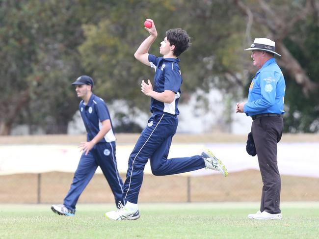 Broadbeach bowler Conan Sterberg makes the Gold Coast Bulletin team of the week for week two after claiming 4/40. Picture by Richard Gosling