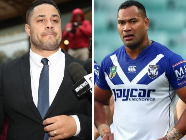 Parramatta players Jarryd Hayne and Tony Williams.