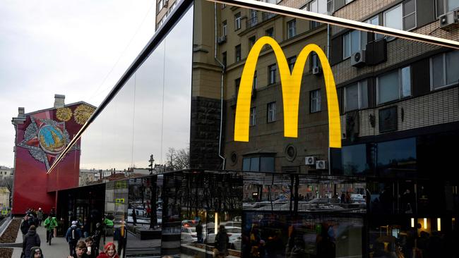 McDonald's, which first opened in the former USSR in 1990, is among Western companies to have received a warning from Russian prosecutors. Picture: AFP