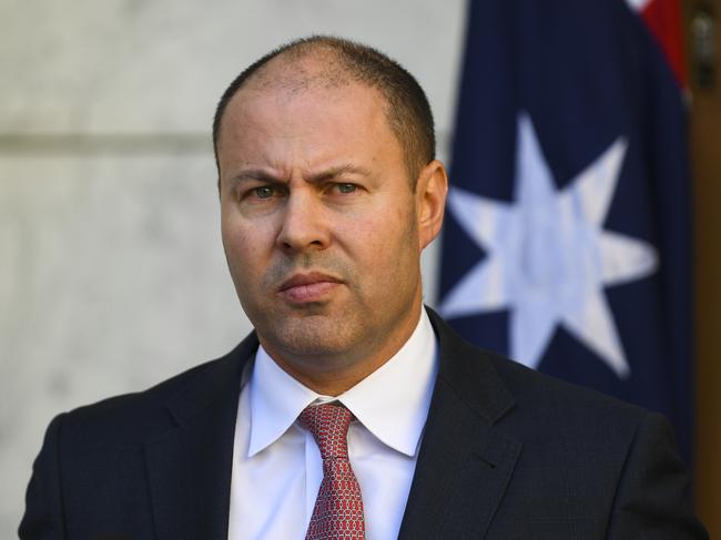 Treasurer Josh Frydenberg at Parliament House in Canberra. Picture: AAP