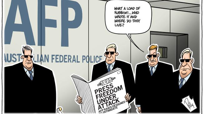 AFP raids have many concerned press freedom is under attack. Picture: John Farmer