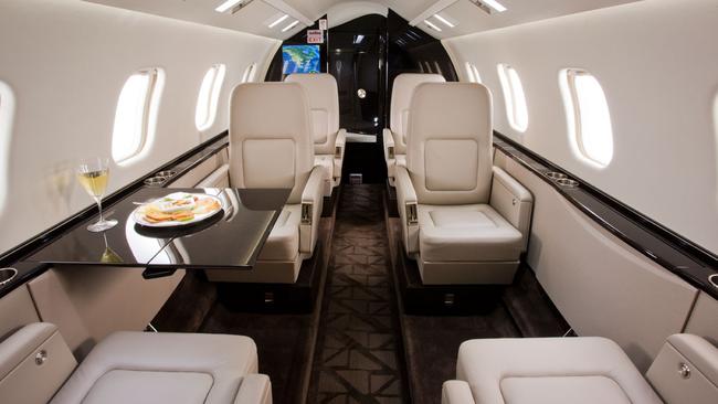 The interior of a Bombardier Learjet 60. Photo: Bombardier